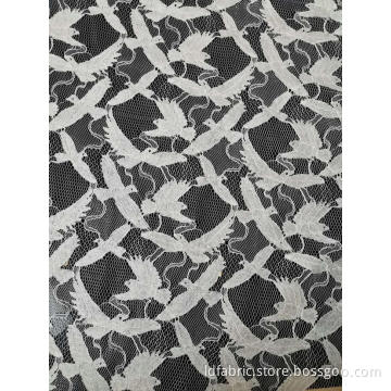 Nylon Baumwolle Rayon Vogel Muster Cord Lace Stoff